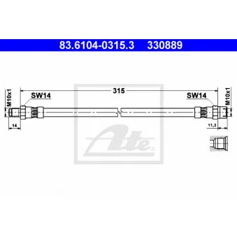 Flexible de frein ATE 83.6104-0315.3