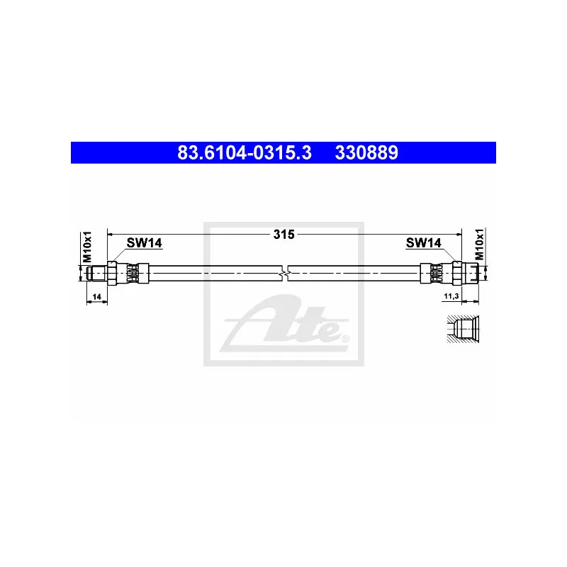 Flexible de frein ATE 83.6104-0315.3