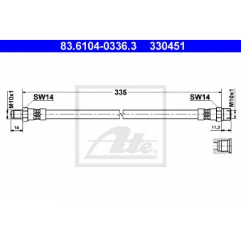 Flexible de frein ATE 83.6104-0336.3