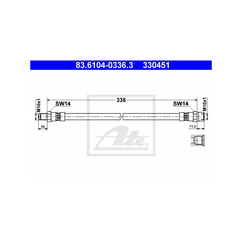 Flexible de frein ATE 83.6104-0336.3