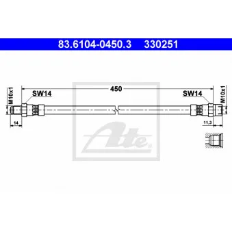 Flexible de frein ATE 83.6104-0450.3