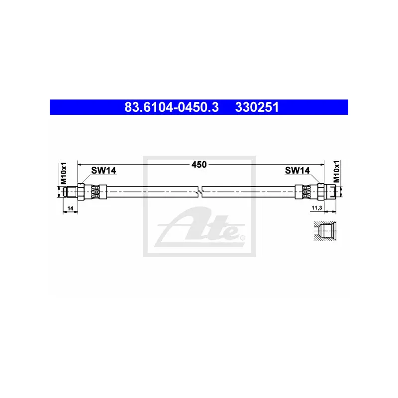 Flexible de frein ATE 83.6104-0450.3