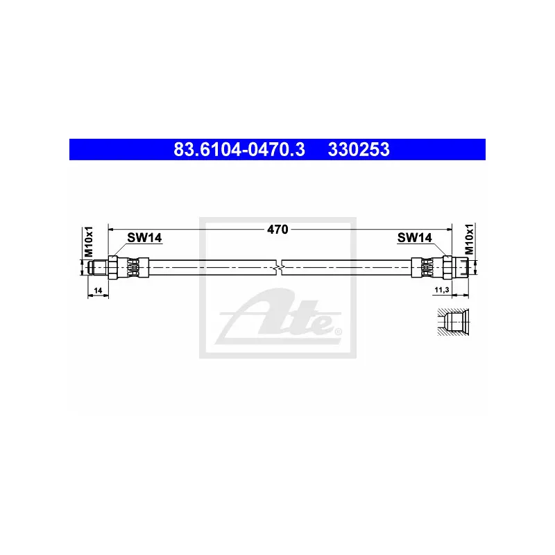 Flexible de frein ATE 83.6104-0470.3