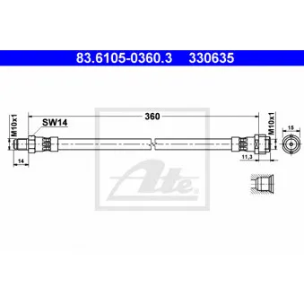 Flexible de frein ATE 83.6105-0360.3