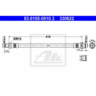Flexible de frein ATE 83.6105-0510.3