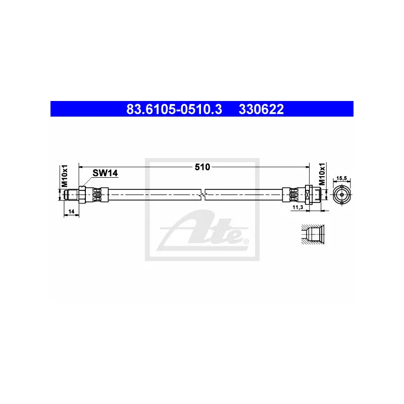 Flexible de frein ATE 83.6105-0510.3