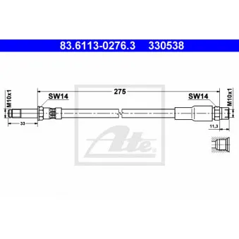 Flexible de frein ATE 83.6113-0276.3