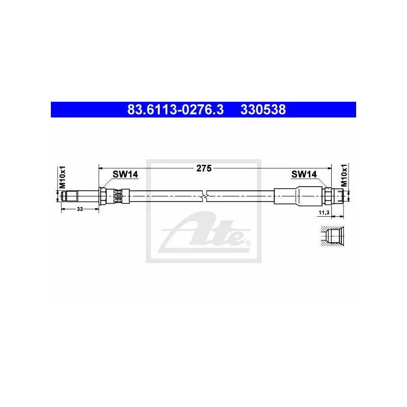 Flexible de frein ATE 83.6113-0276.3