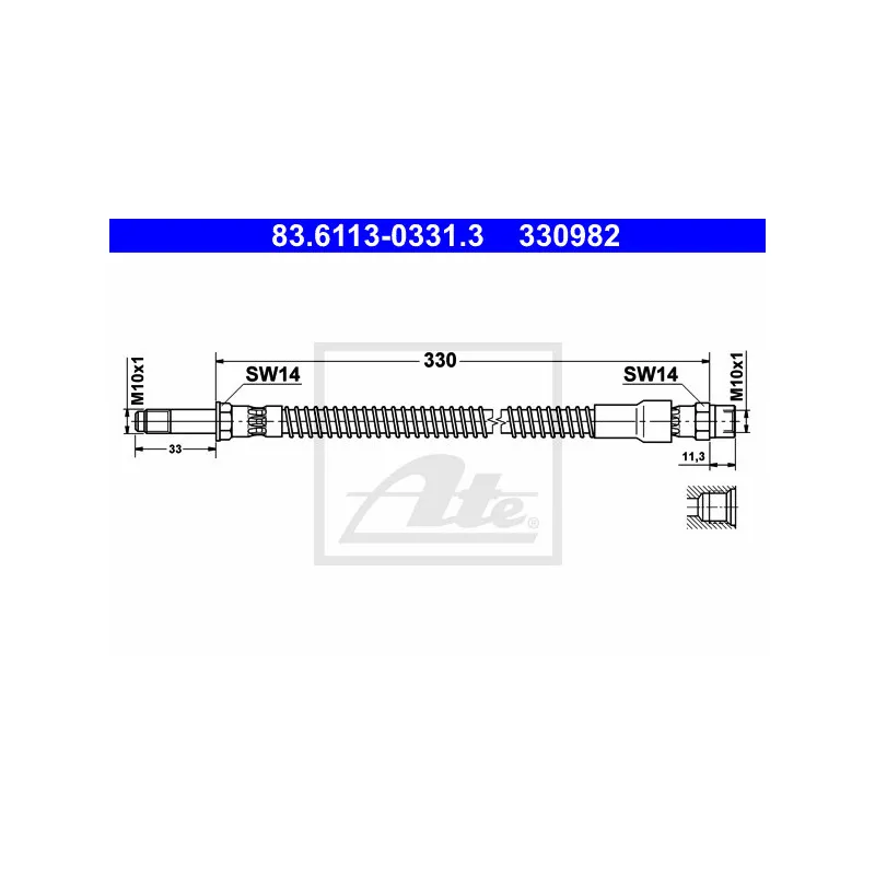 Flexible de frein ATE 83.6113-0331.3