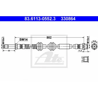 Flexible de frein ATE 83.6113-0552.3