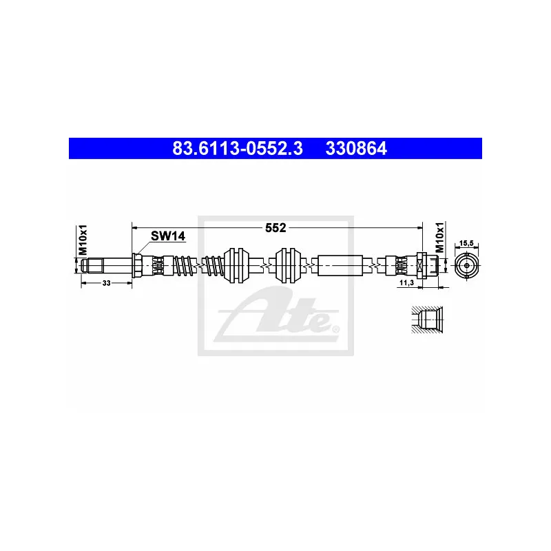 Flexible de frein ATE 83.6113-0552.3