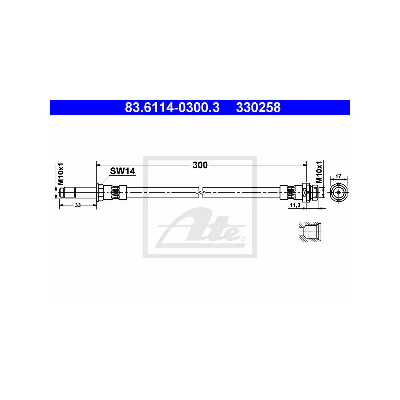 Flexible de frein ATE 83.6114-0300.3