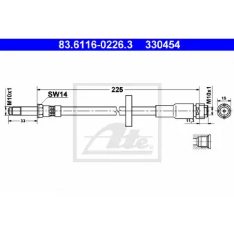 Flexible de frein ATE 83.6116-0226.3