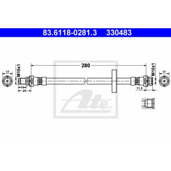 Flexible de frein ATE 83.6118-0281.3