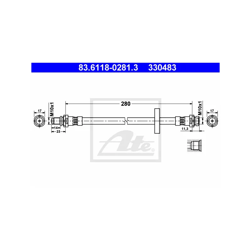 Flexible de frein ATE 83.6118-0281.3