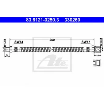 Flexible de frein ATE 83.6121-0250.3