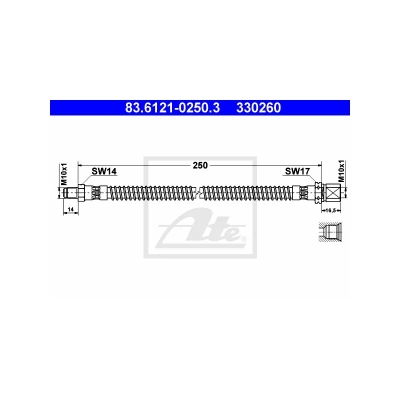 Flexible de frein ATE 83.6121-0250.3