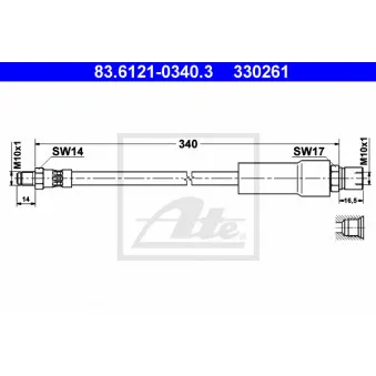Flexible de frein ATE 83.6121-0340.3