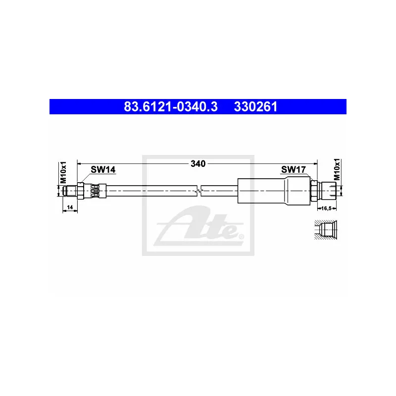 Flexible de frein ATE 83.6121-0340.3