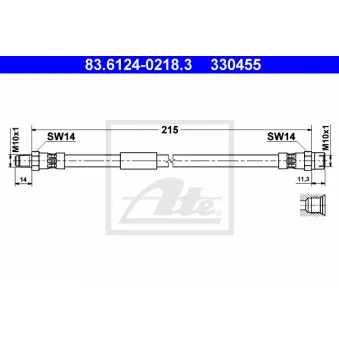 Flexible de frein ATE 83.6124-0218.3