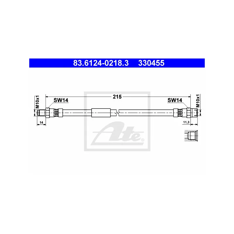 Flexible de frein ATE 83.6124-0218.3