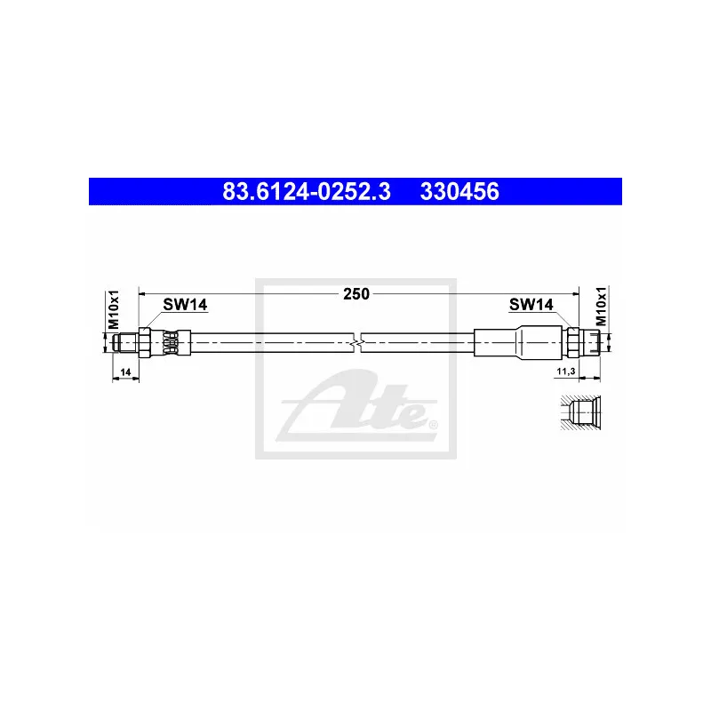 Flexible de frein ATE 83.6124-0252.3