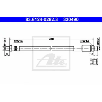 Flexible de frein ATE 83.6124-0282.3