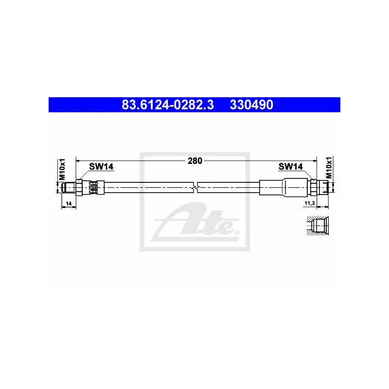 Flexible de frein ATE 83.6124-0282.3
