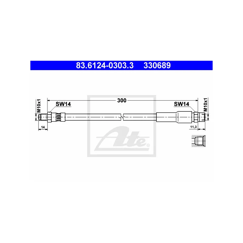Flexible de frein ATE 83.6124-0303.3