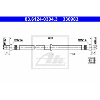 Flexible de frein ATE 83.6124-0304.3