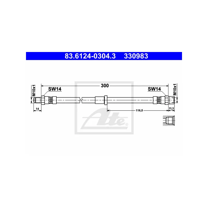 Flexible de frein ATE 83.6124-0304.3