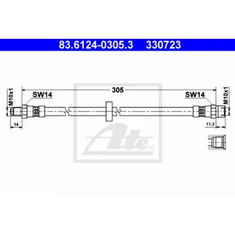 Flexible de frein ATE 83.6124-0305.3