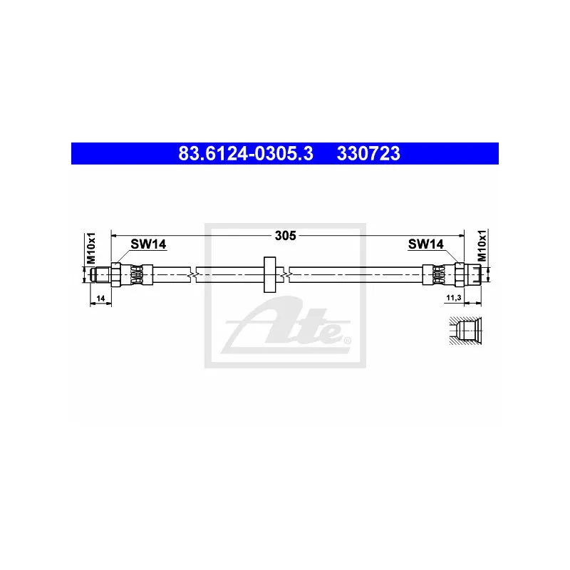 Flexible de frein ATE 83.6124-0305.3