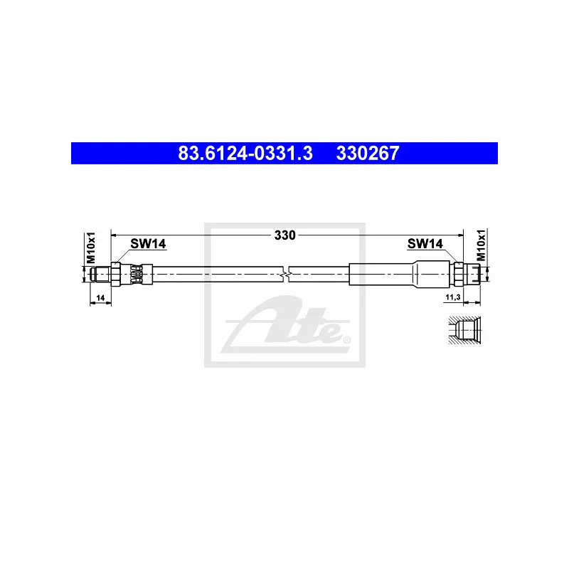 Flexible de frein ATE 83.6124-0331.3