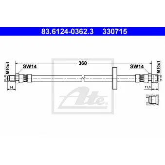 Flexible de frein ATE 83.6124-0362.3