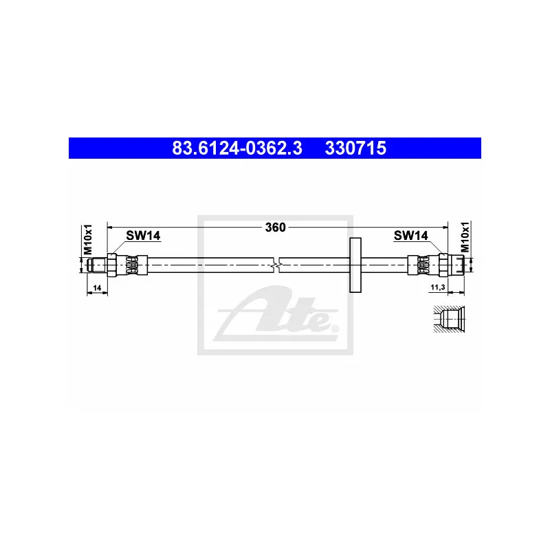 Flexible de frein ATE 83.6124-0362.3