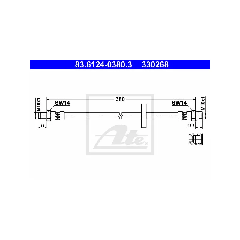 Flexible de frein ATE 83.6124-0380.3