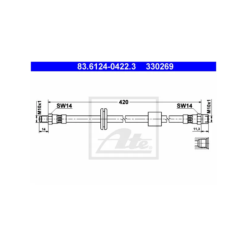 Flexible de frein ATE 83.6124-0422.3