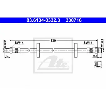 Flexible de frein ATE 83.6134-0332.3