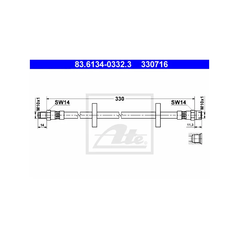 Flexible de frein ATE 83.6134-0332.3