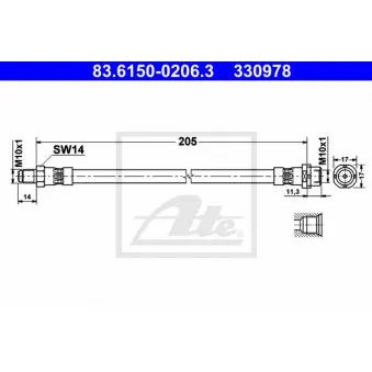 Flexible de frein ATE 83.6150-0206.3