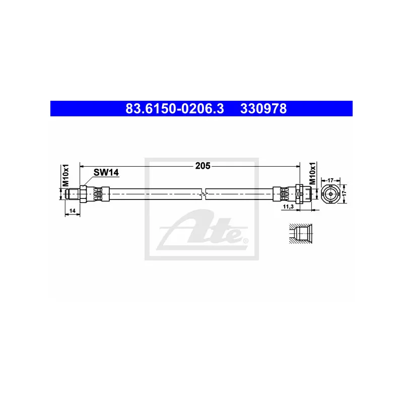 Flexible de frein ATE 83.6150-0206.3