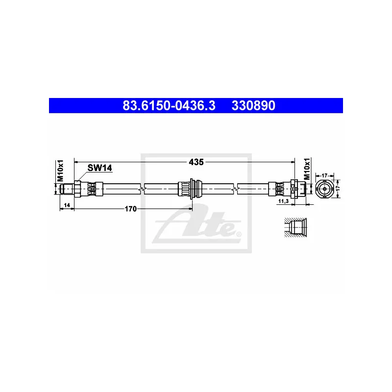 Flexible de frein ATE 83.6150-0436.3