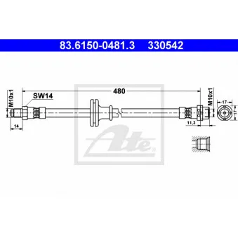 Flexible de frein ATE 83.6150-0481.3