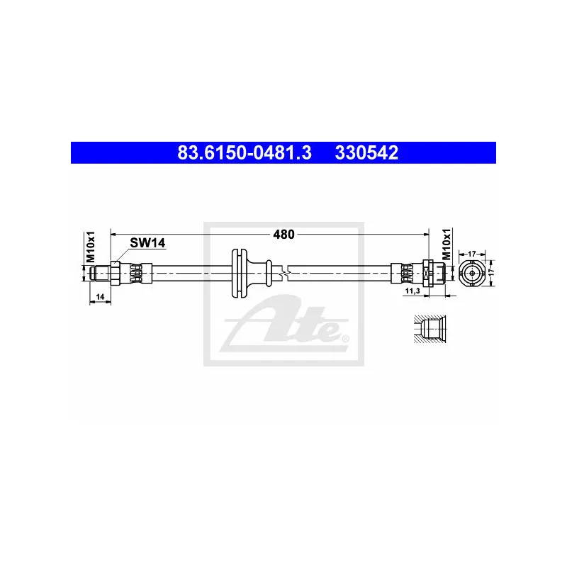 Flexible de frein ATE 83.6150-0481.3