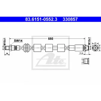 Flexible de frein ATE 83.6151-0552.3