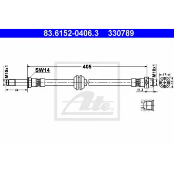 Flexible de frein ATE 83.6152-0406.3