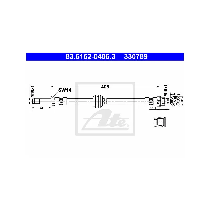 Flexible de frein ATE 83.6152-0406.3