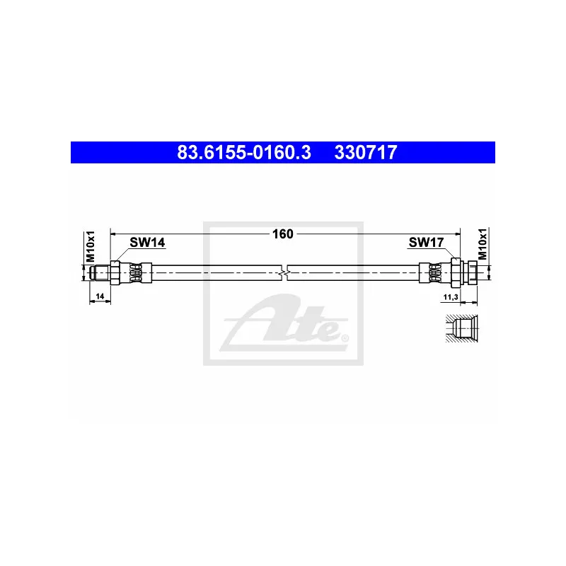 Flexible de frein ATE 83.6155-0160.3