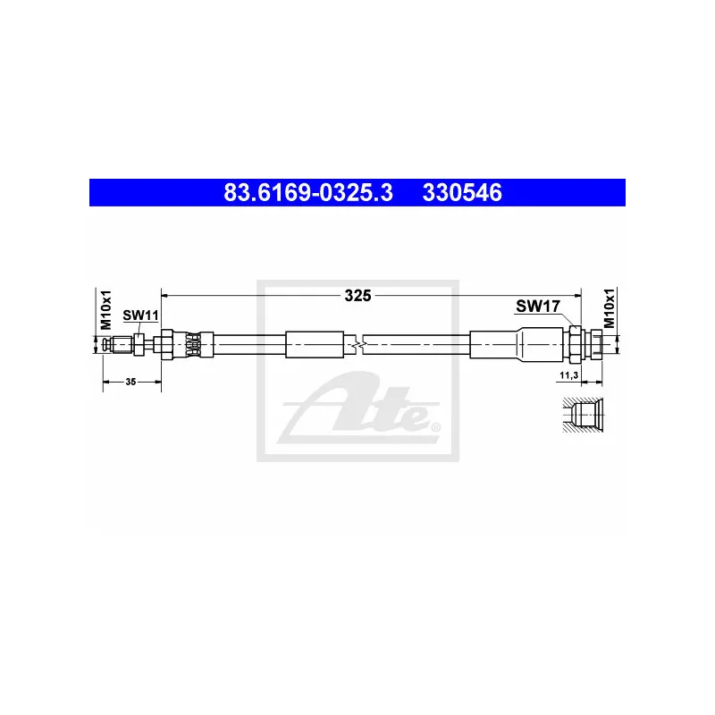 Flexible de frein ATE 83.6169-0325.3